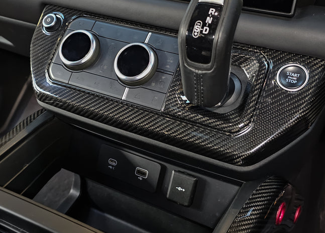 Land Rover Defender Real Carbon Fiber Interior Kit - Fitting Service Included - RHD