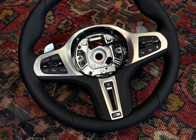 BMW M Sport heated steering wheel with silver trim