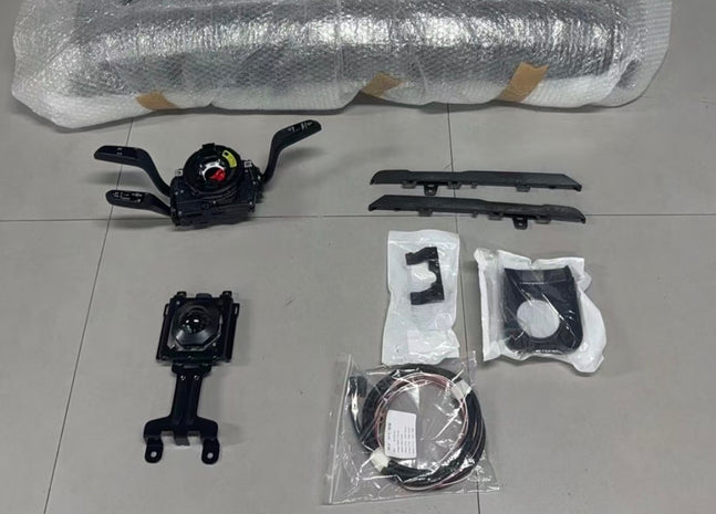 Porsche Cayenne 9YA adaptive cruise control retrofit kit with radar, steering column controls, grille and wiring