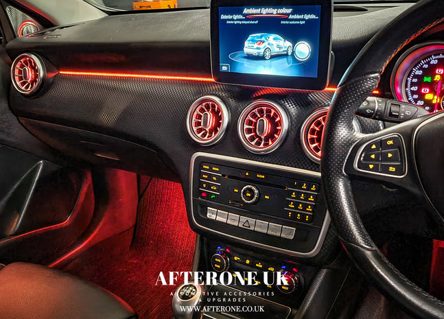 Sistem de iluminare ambientală Mercedes-Benz Clasa A CLA GLA 2012–2018