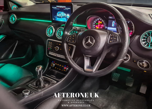 Sistem de iluminare ambientală Mercedes-Benz Clasa A CLA GLA 2012–2018
